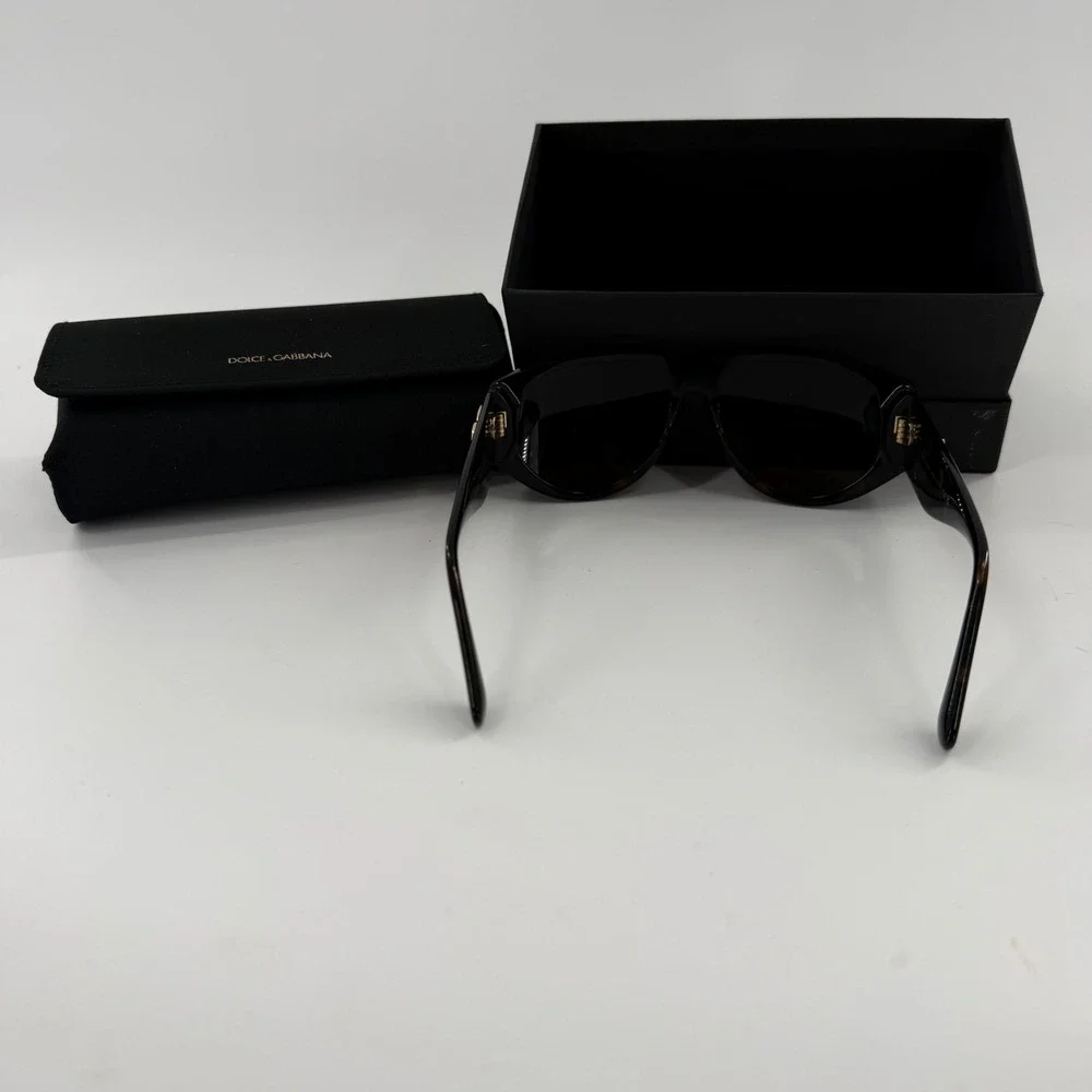 Dolce & Gabbana DG 4499 Dark Havana Tortoise Sunglasses Gold DG Logo Pilot 57mm‎